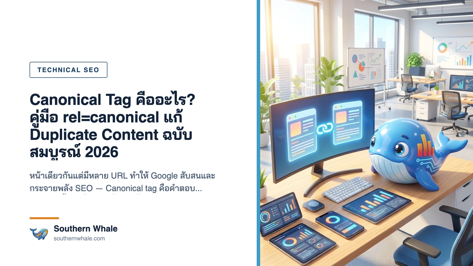 Canonical Tag คืออะไร — rel=canonical ชี้ URL หลักเพื่อแก้ปัญหา duplicate content