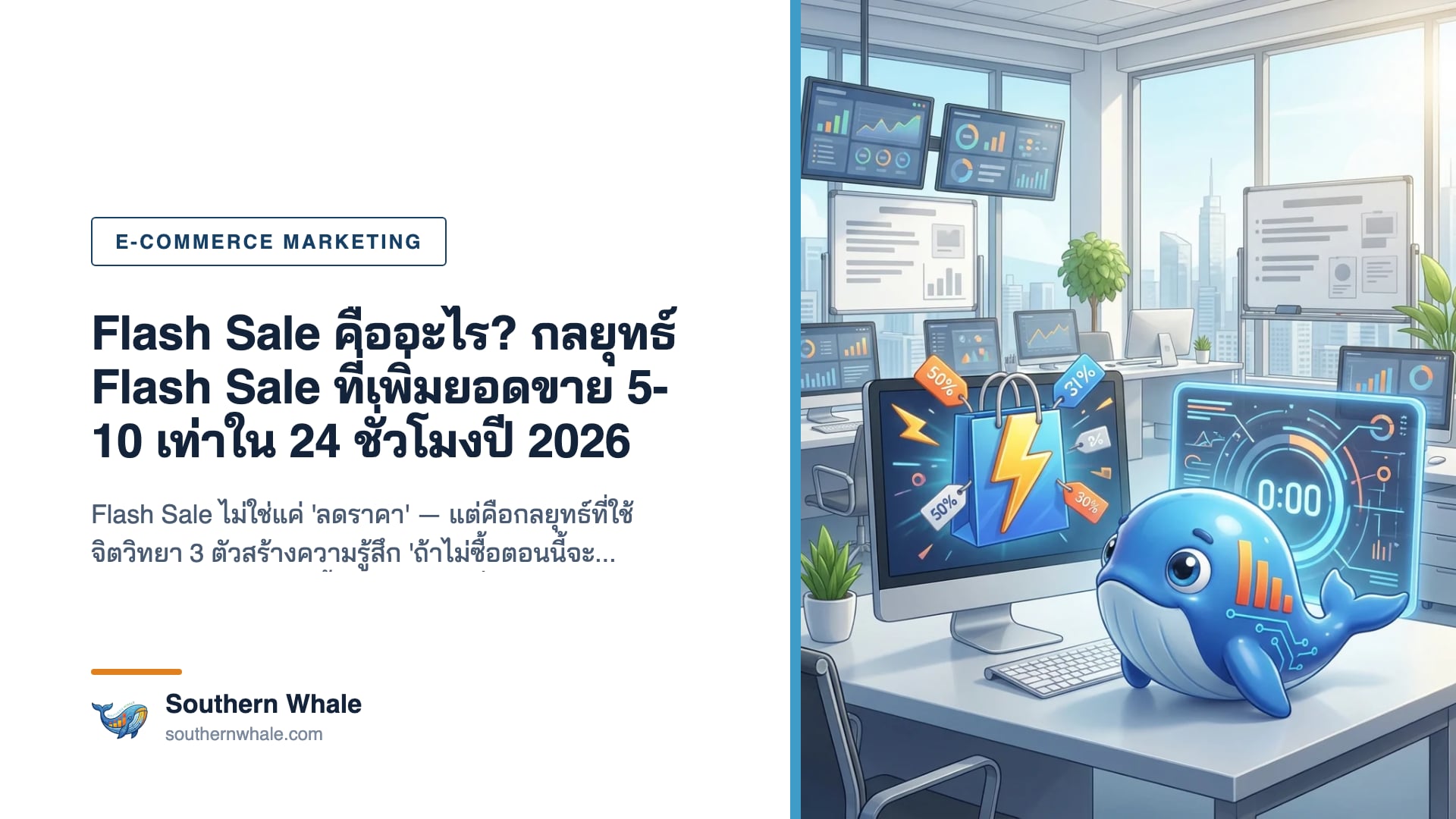 Flash Sale Dashboard แสดง Countdown Timer + Stock Counter + Live Sales