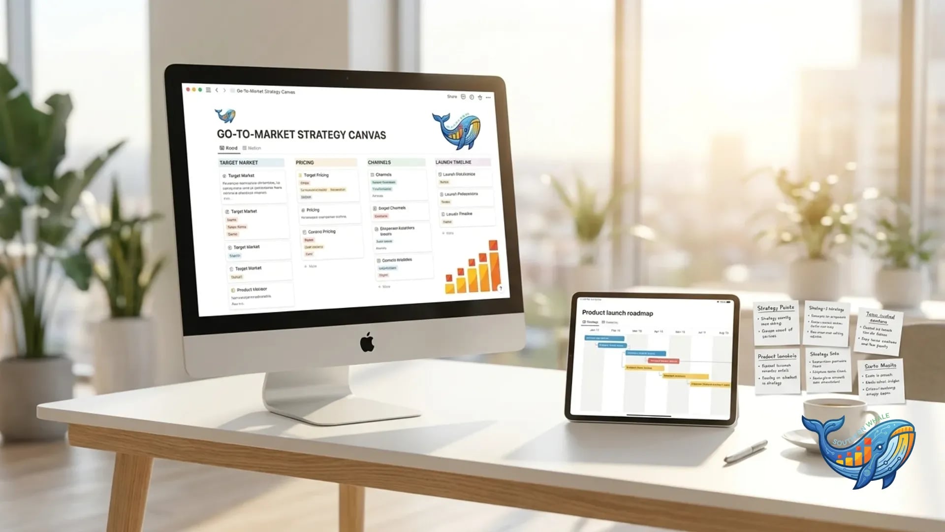GTM Strategy Canvas แสดง 9 components ของ Go-To-Market Plan