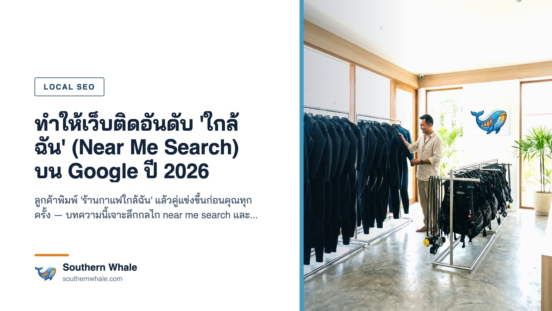 near me search ใกล้ฉัน ทำให้เว็บติดอันดับใกล้ฉันบน Google ปี 2026