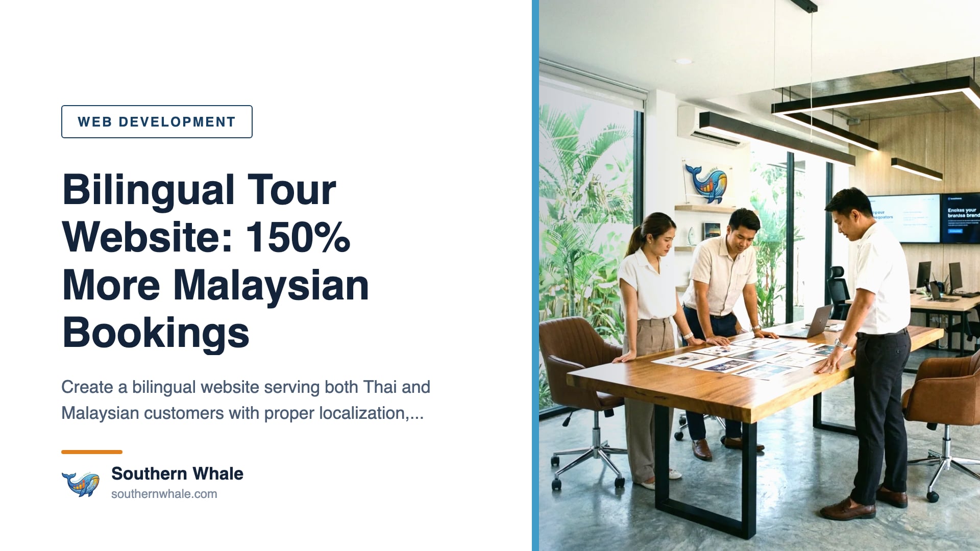 Bilingual tourism website for Thai-Malaysian customers