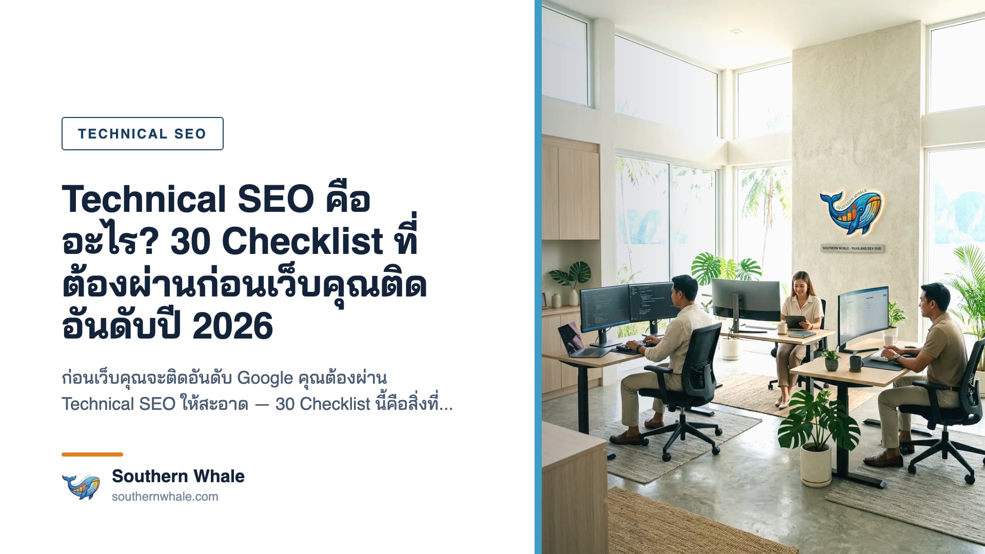 Technical SEO Checklist 30 ข้อ — Crawlability, Indexability, Page Speed, Schema
