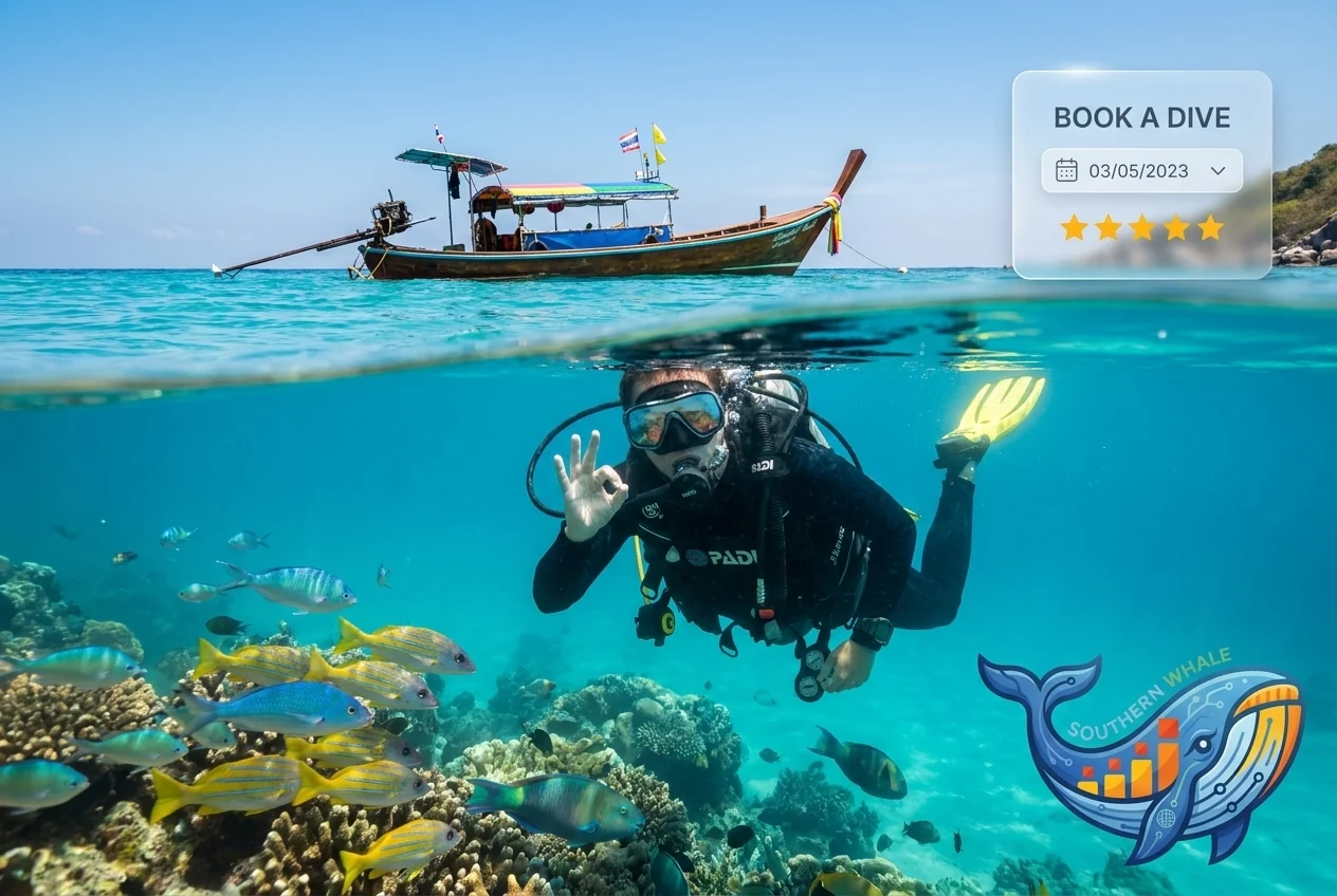 Chumphon PADI dive school multilingual website case study