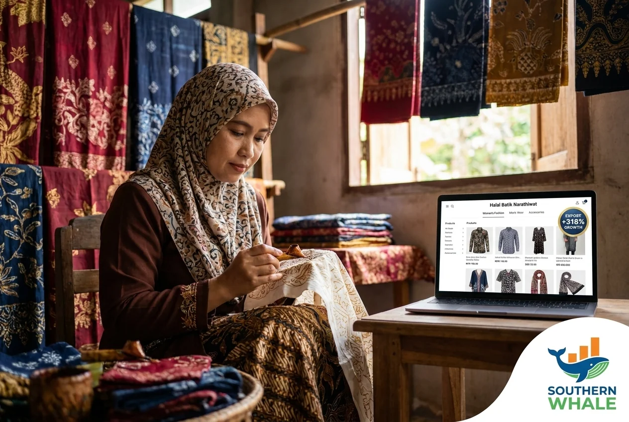 Narathiwat batik handicraft export multilingual halal e-commerce case study