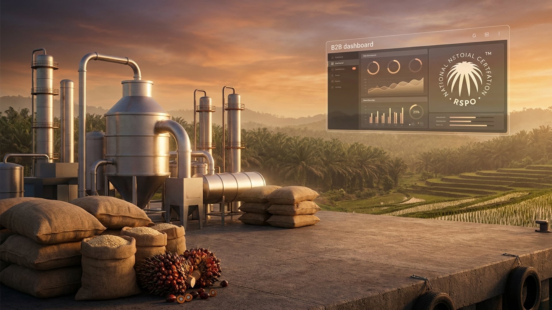 Phatthalung rice mill palm oil B2B export website case study