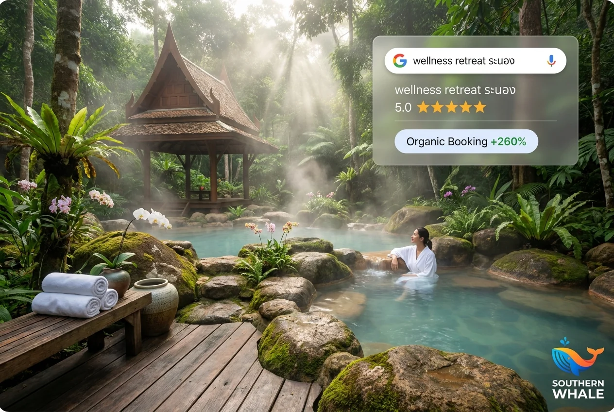 Ranong hot spring wellness resort SEO case study