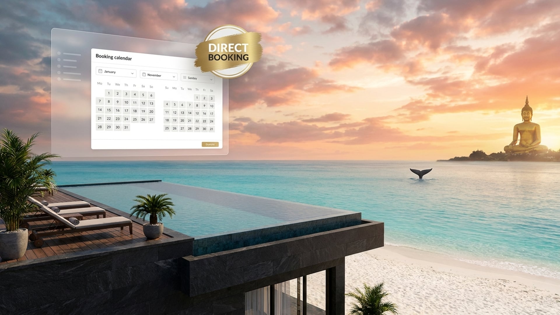 Boutique Hotel Direct Booking Case Study in Surat Thani province