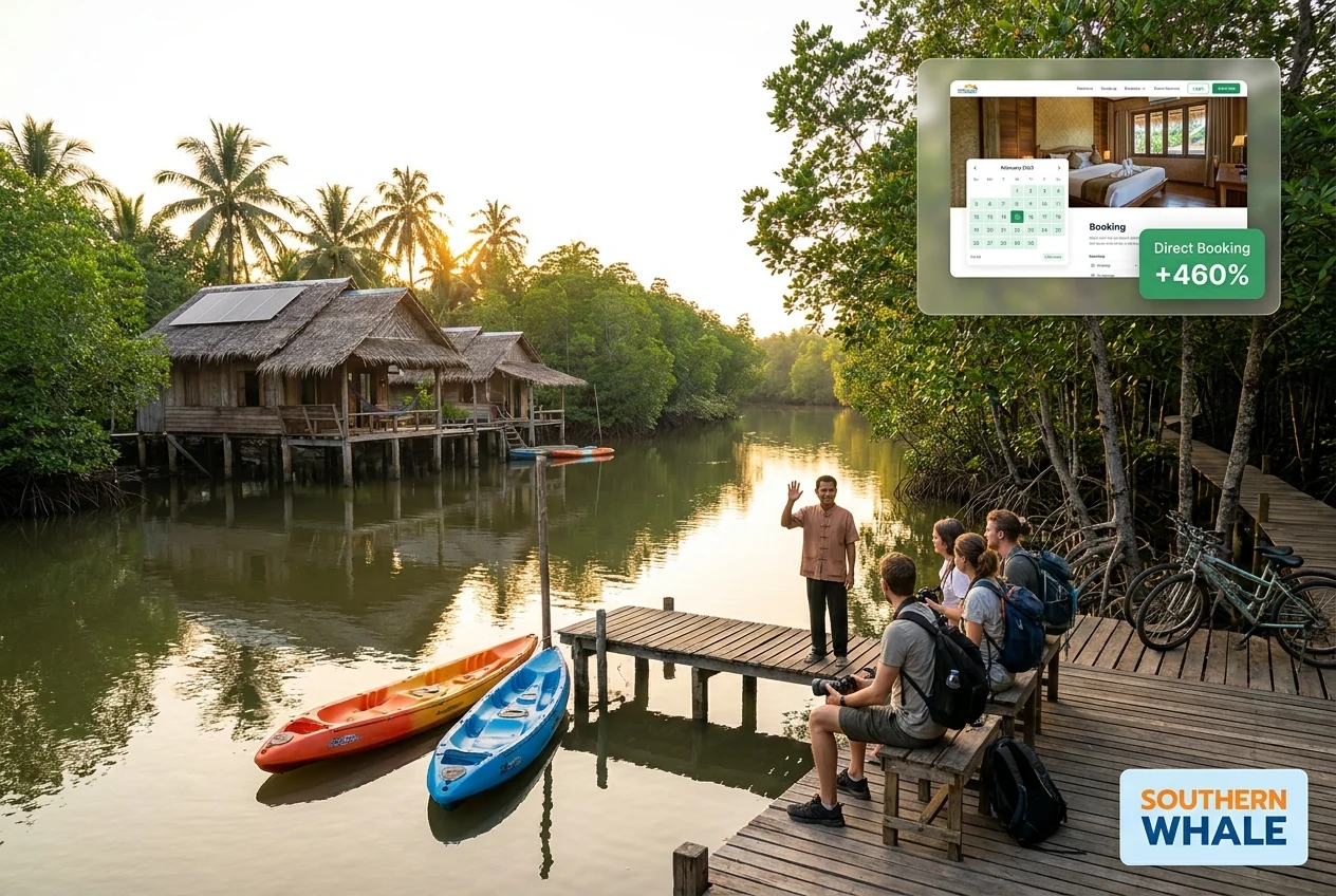 Eco homestay network direct booking case study in Trang province