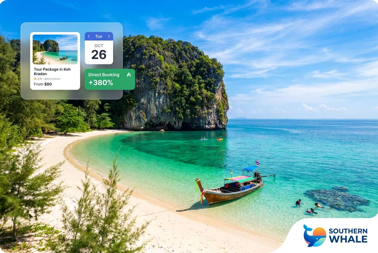 Island day-tour booking website case study in Trang province