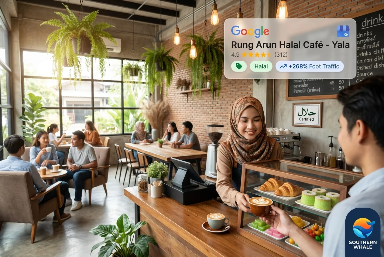 Halal café network local SEO case study in Yala province