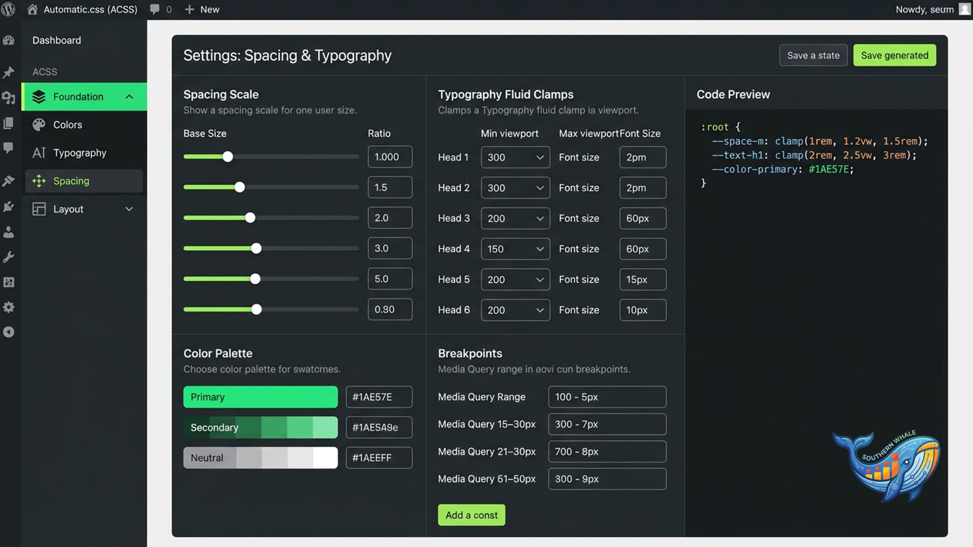 Automatic.css ACSS WordPress utility-first CSS framework Bricks Oxygen lifetime license activation by Southern Whale