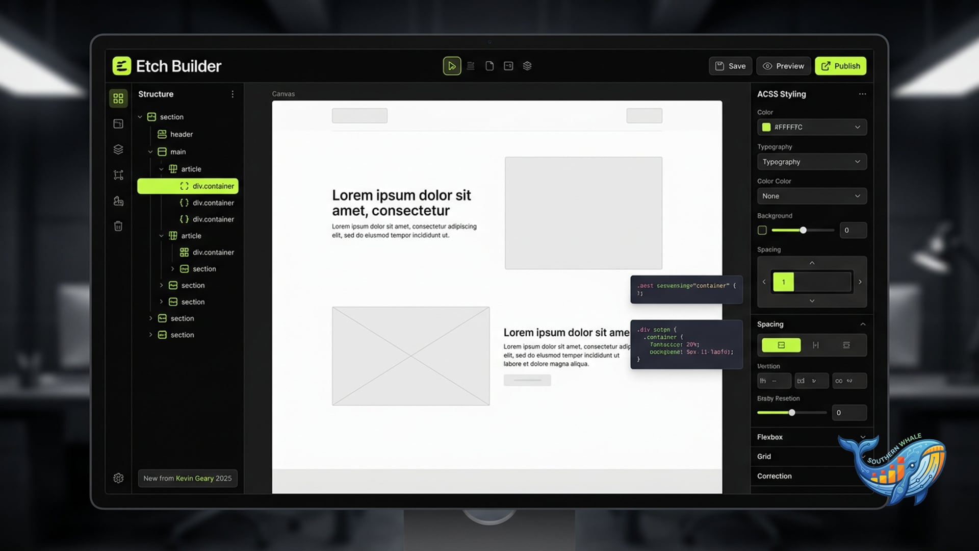 Etch WordPress next-generation visual development environment Kevin Geary Digital Gravy lifetime license activation by Southern Whale