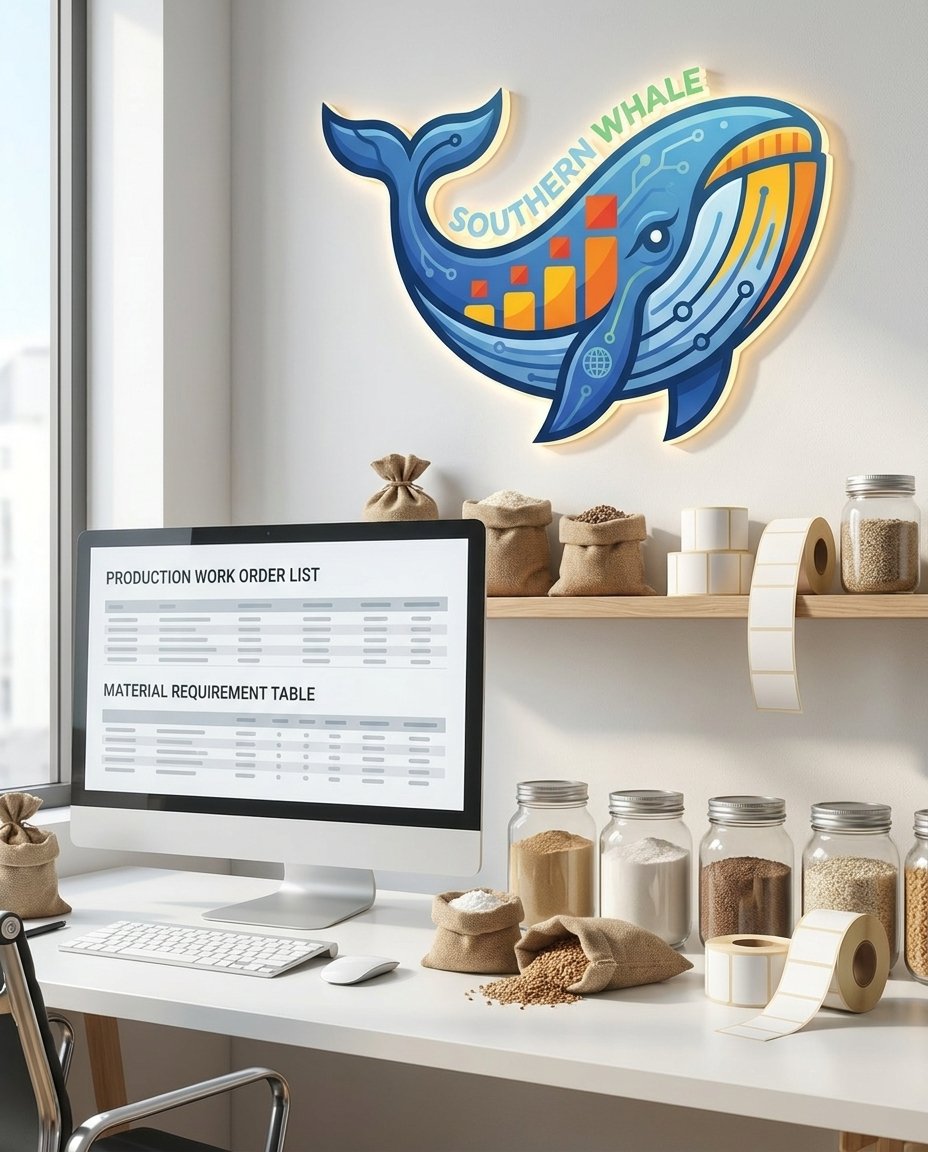 รับทำระบบ MRP สำหรับโรงงานและผู้ผลิต — Southern Whale