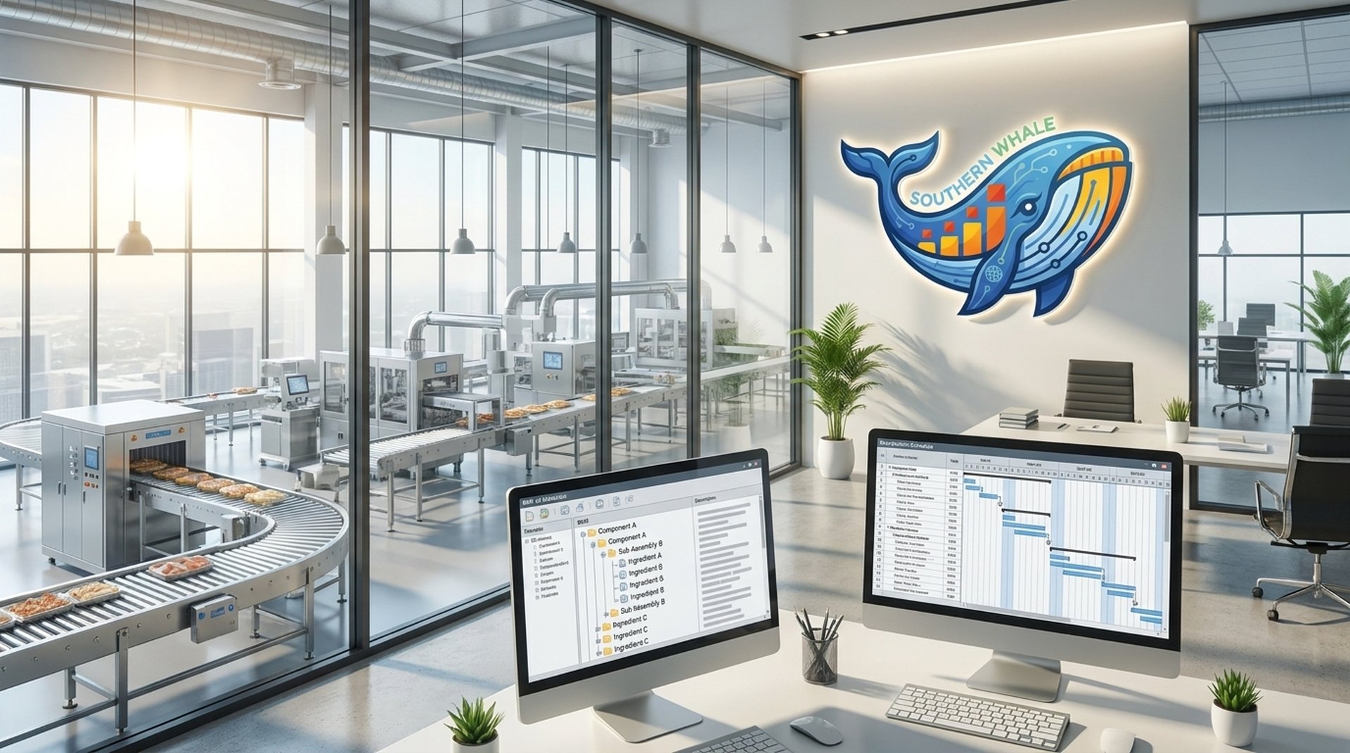 รับทำระบบ MRP สำหรับโรงงานและผู้ผลิต — Southern Whale digital service for Southern Thailand