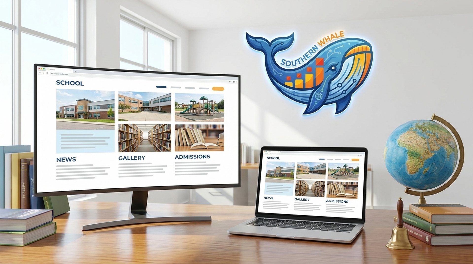 รับทำเว็บไซต์โรงเรียนและสถานศึกษา — Southern Whale digital service for Southern Thailand